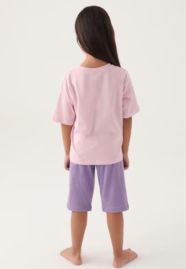 Kız Çocuk Toz Pembe Capri Alt Üst Takım - 50315467001