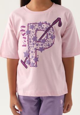 Kız Çocuk Toz Pembe Capri Alt Üst Takım - 50315467001