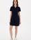 Kadın Lacivert Polo Yaka Mini Boy Örme Elbise