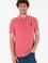 Erkek Slim Fit Polo Yaka Pembe Basic Tişört