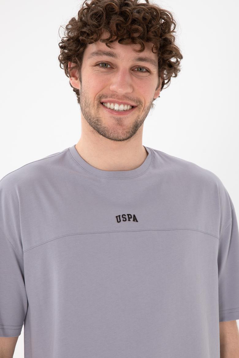 Erkek Comfort Fit Bisiklet Yaka Gri Tişört - 50306017077