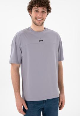 Erkek Comfort Fit Bisiklet Yaka Gri Tişört - 50306017077