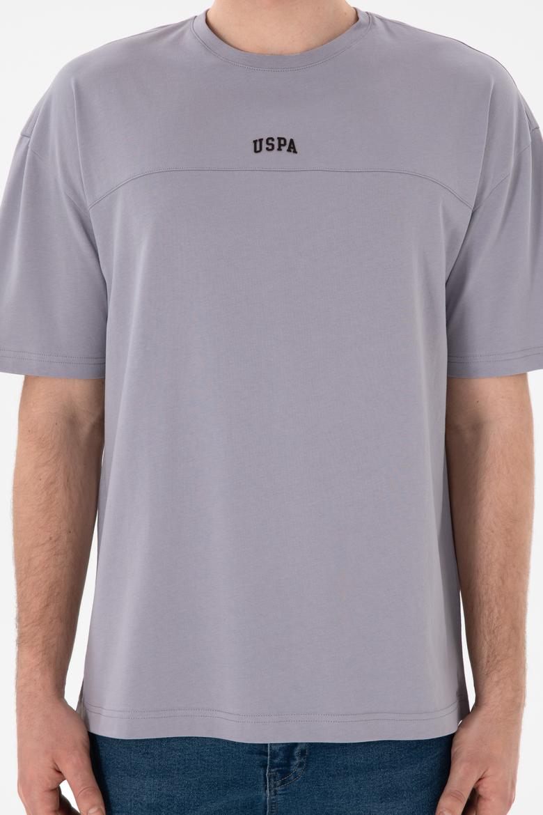 Erkek Comfort Fit Bisiklet Yaka Gri Tişört - 50306017077