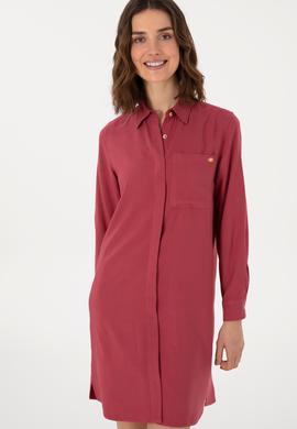 Kadın Vişne Mini Boy Dokuma Elbise - 50301228052