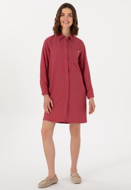 Kadın Vişne Mini Boy Dokuma Elbise - 50301228052