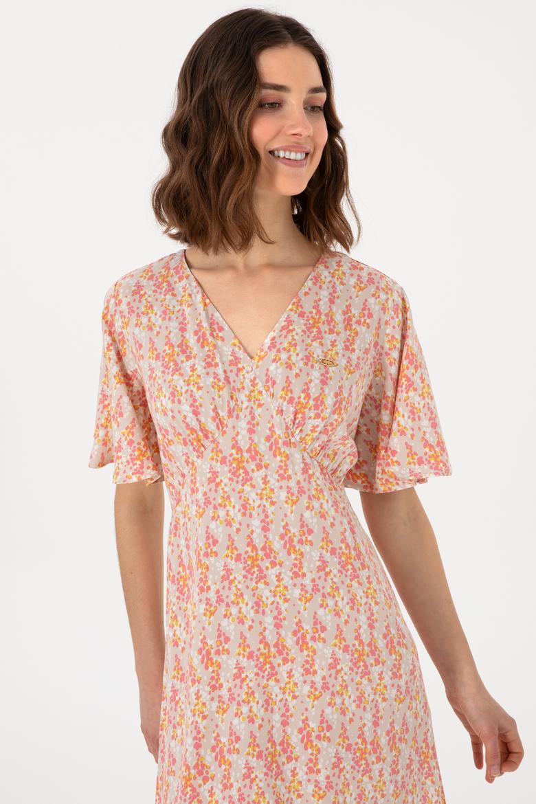 Kadın Açık Haki Midi Boy Dokuma Elbise - 50299175010