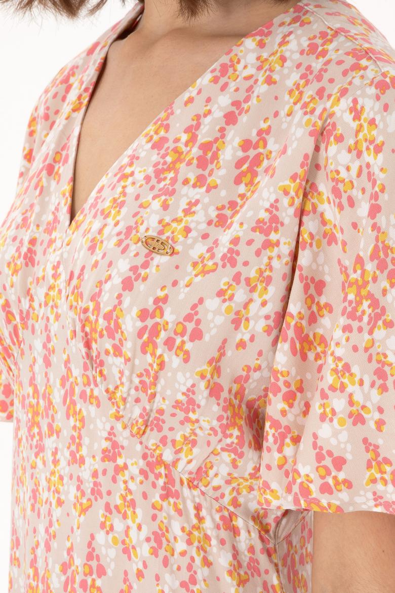 Kadın Açık Haki Midi Boy Dokuma Elbise - 50299175010