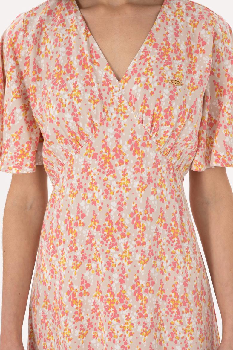 Kadın Açık Haki Midi Boy Dokuma Elbise - 50299175010