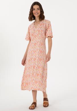 Kadın Açık Haki Midi Boy Dokuma Elbise - 50299175010