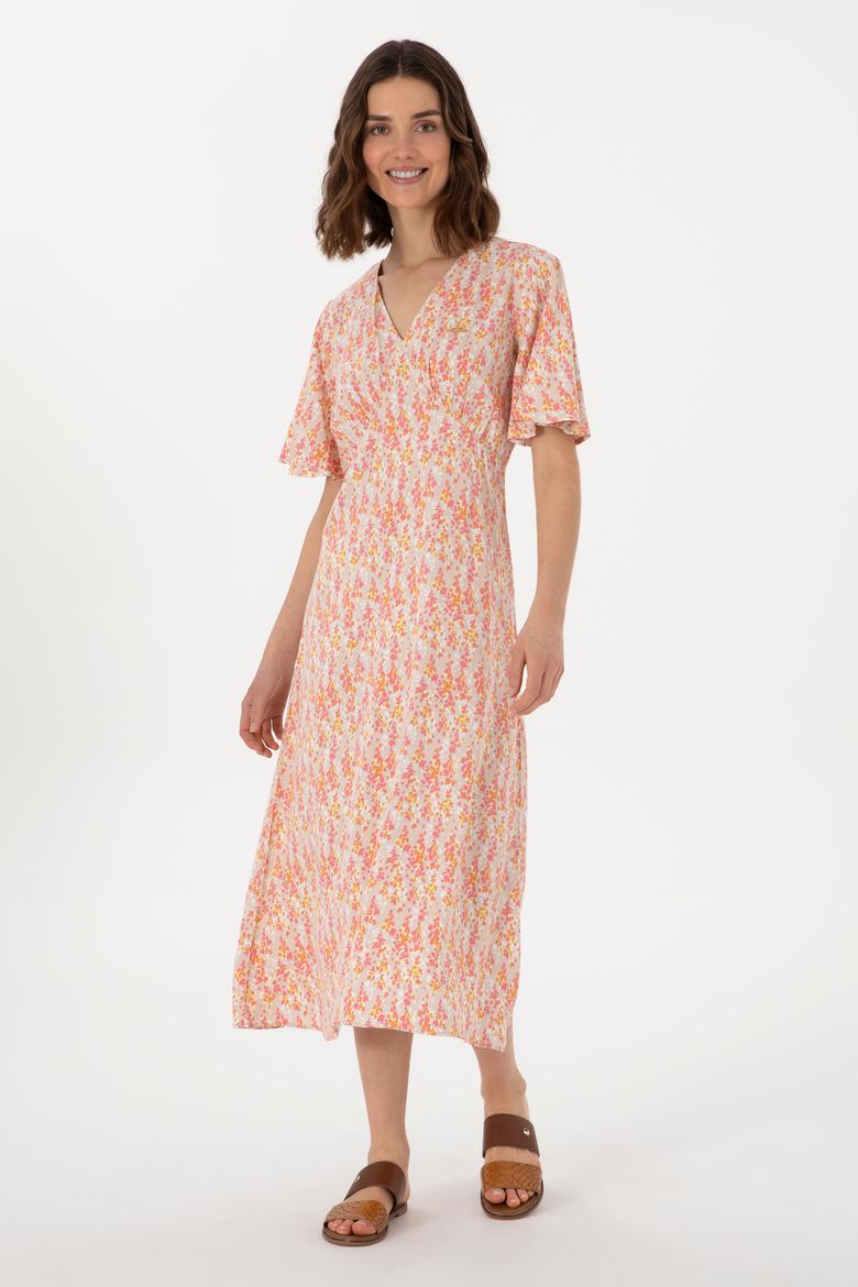 Kadın Açık Haki Midi Boy Dokuma Elbise - 50299175010