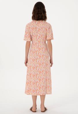 Kadın Açık Haki Midi Boy Dokuma Elbise - 50299175010