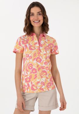 Kadın Pembe Polo Yaka Tişört - 50299537013