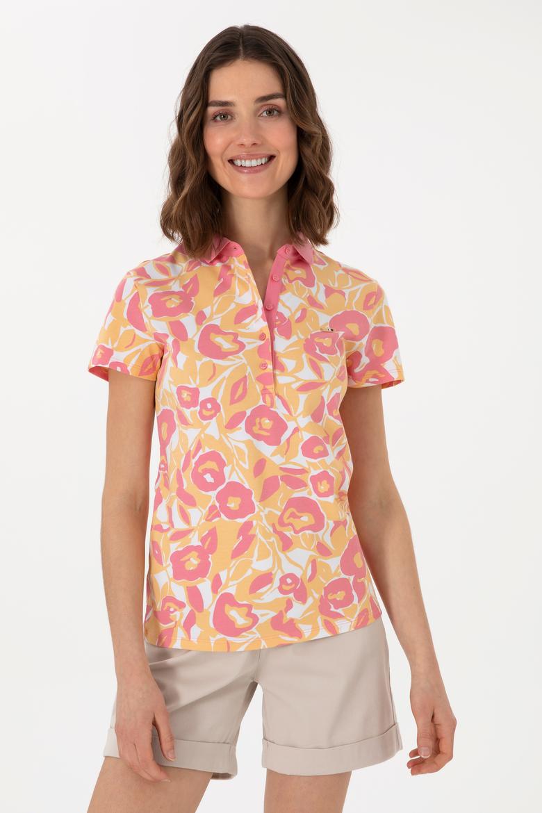 Kadın Pembe Polo Yaka Tişört