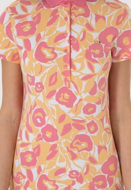 Kadın Pembe Polo Yaka Tişört - 50299537013