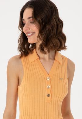 Kadın Turuncu Mini Boy Triko Elbise - 50299466004