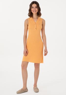 Kadın Turuncu Mini Boy Triko Elbise - 50299466004