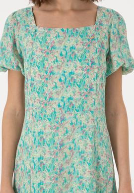 Kadın Su Yeşili Maxi Boy Dokuma Elbise - 50299174010