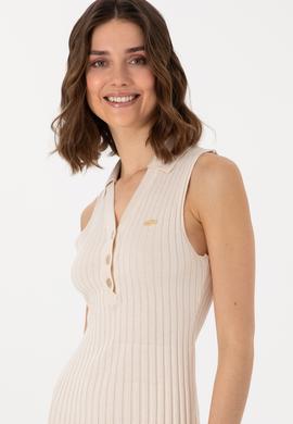 Kadın Krem Mini Boy Triko Elbise - 50299466018