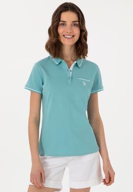 Kadın Mint Polo Yaka Tişört - 50280039049