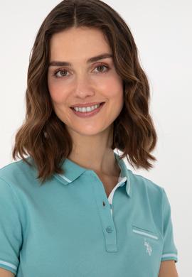 Kadın Mint Polo Yaka Tişört - 50280039049