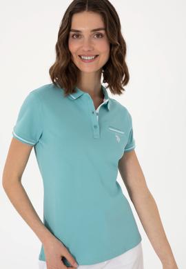 Kadın Mint Polo Yaka Tişört - 50280039049