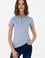 Kadın Açık Mavi Basic Polo Yaka Tişört