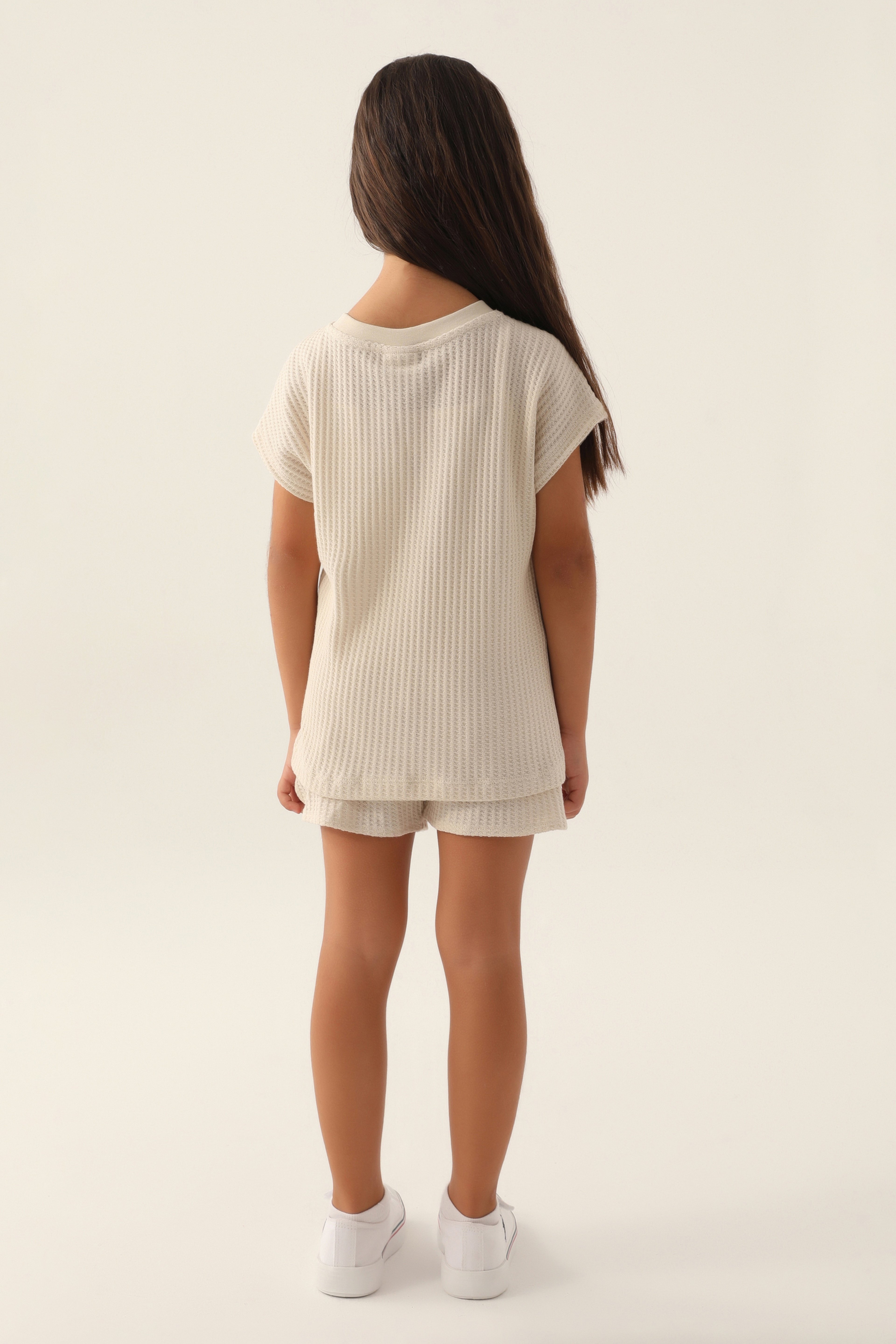 Kız Çocuk Bej Pijama Takımı - Image 4