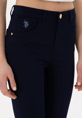 Kadın Lacivert Toothpick Fit Kanvas Pantolon - 50309087014