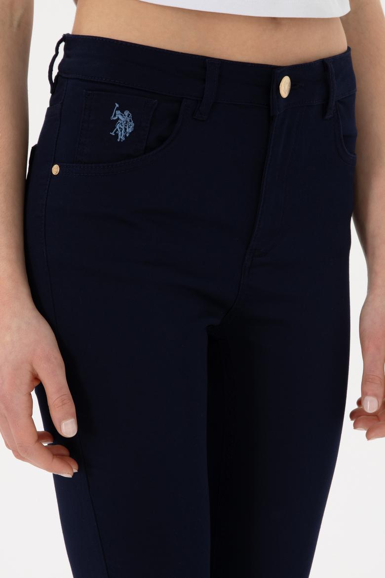 Kadın Lacivert Toothpick Fit Kanvas Pantolon - 50309087014