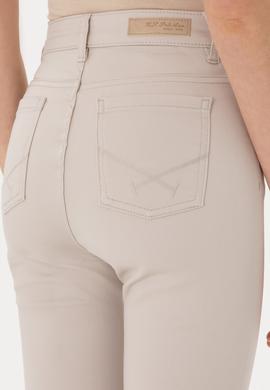Kadın Bej Toothpick Fit Kanvas Pantolon - 50309087003