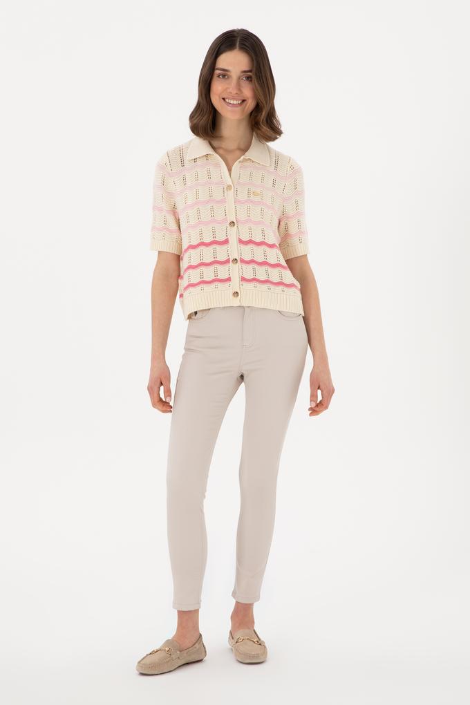 Kadın Bej Toothpick Fit Kanvas Pantolon