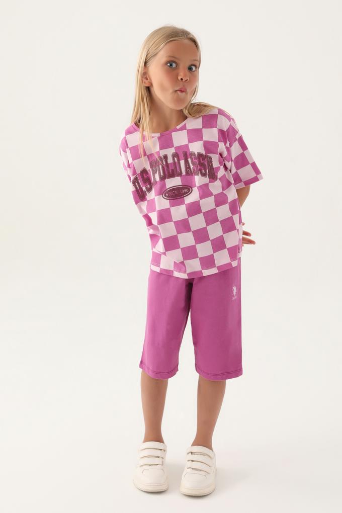 Kız Çocuk Menekşe Capri Alt Üst Takım