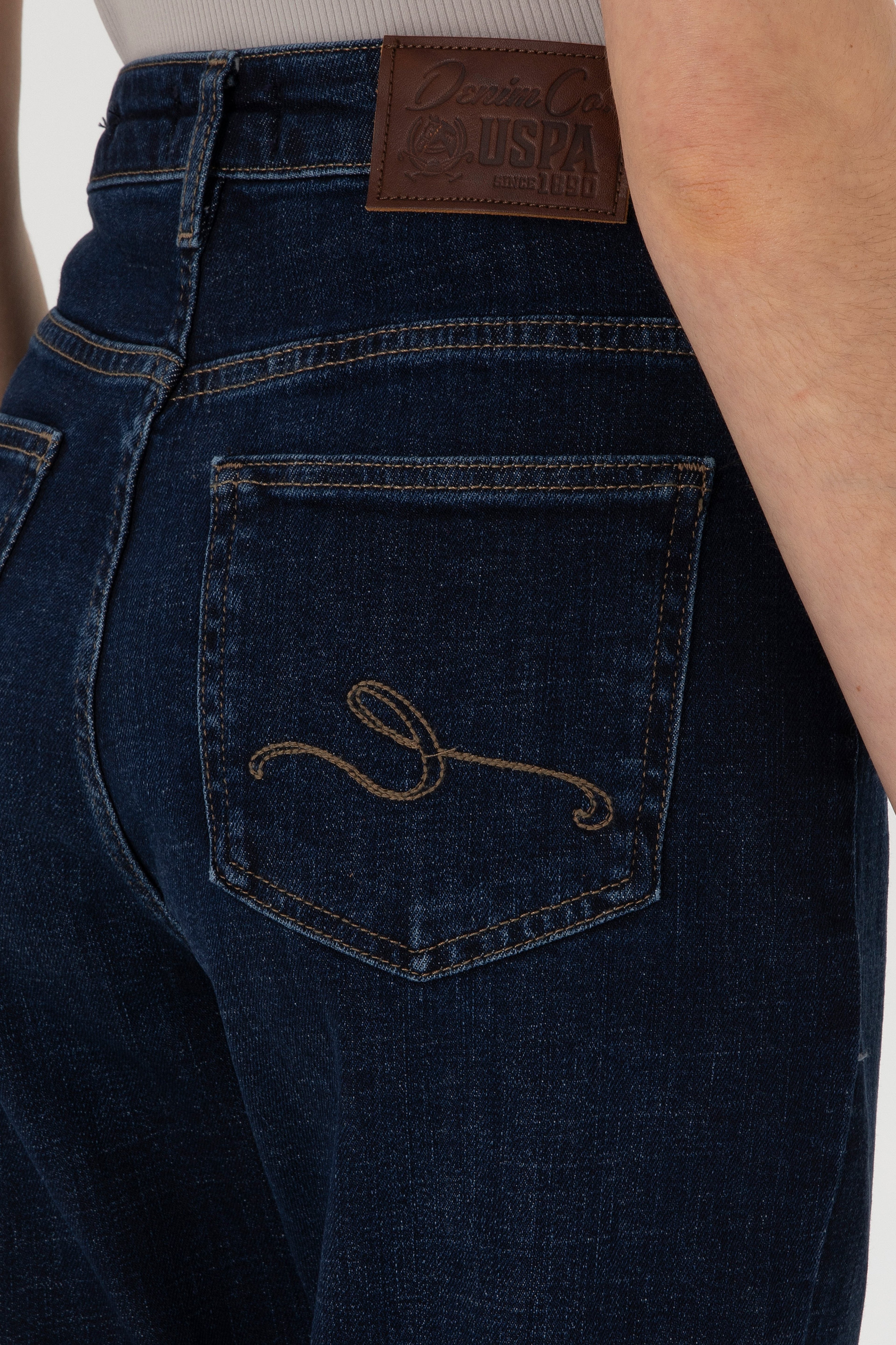 Kadın Mavi Mom High Waist Fit Jean Pantolon