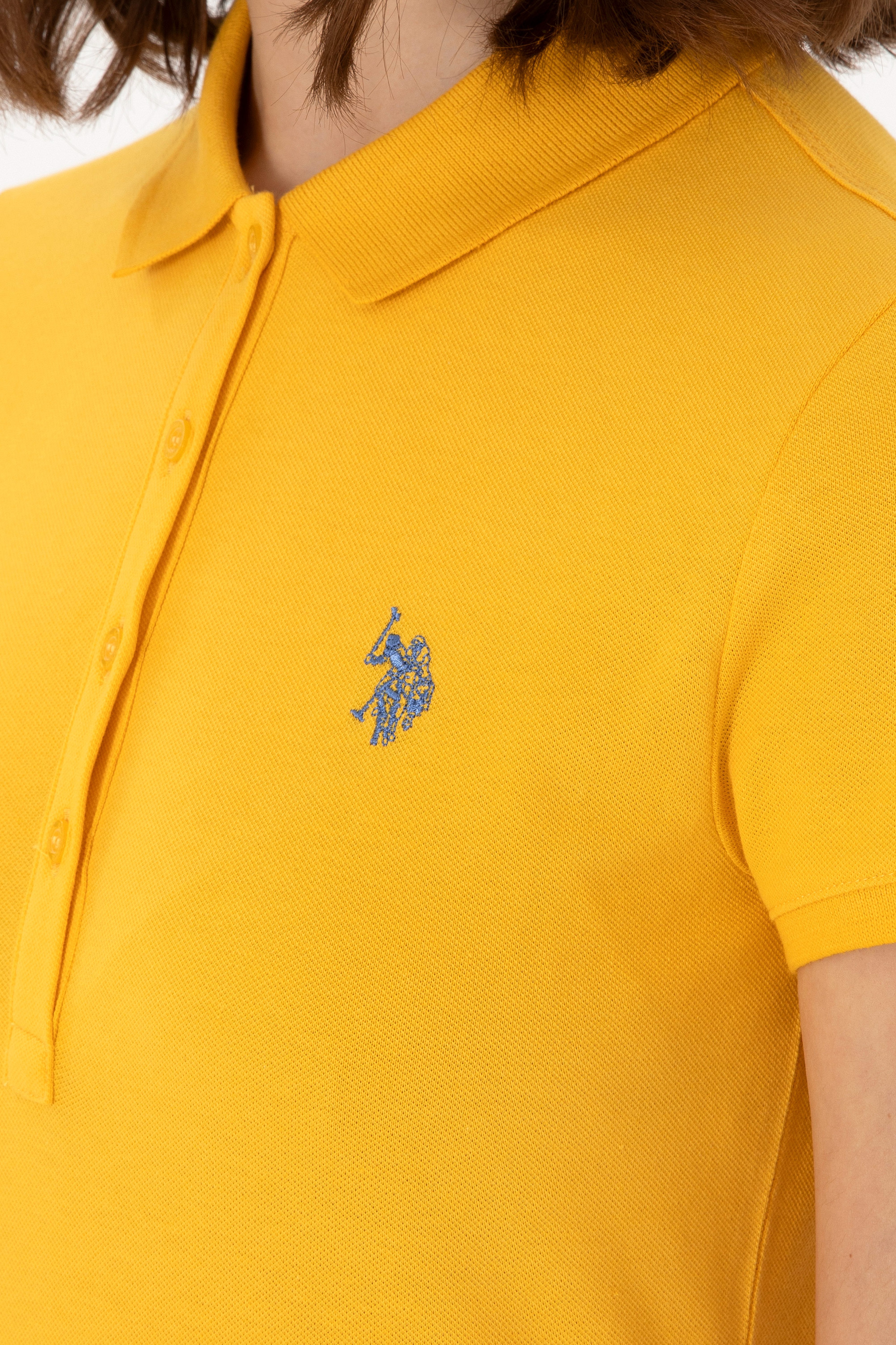 Kadın Safran Polo Yaka Tişört - Image 7