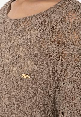 Kadın Açık Haki Bisiklet Yaka Kazak - 50299361011