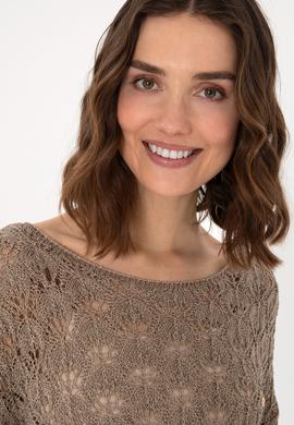 Kadın Açık Haki Bisiklet Yaka Kazak - 50299361011