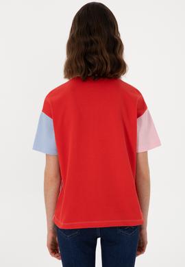 Kadın Pembe Polo Yaka Tişört - 50300799001