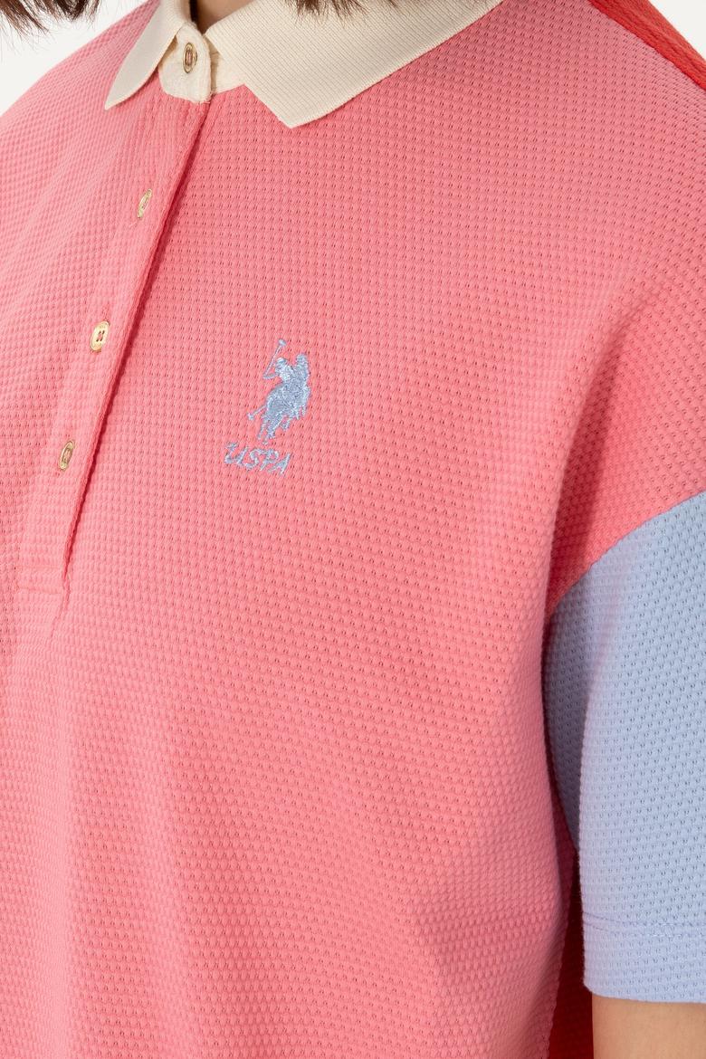 Kadın Pembe Polo Yaka Tişört - 50300799001