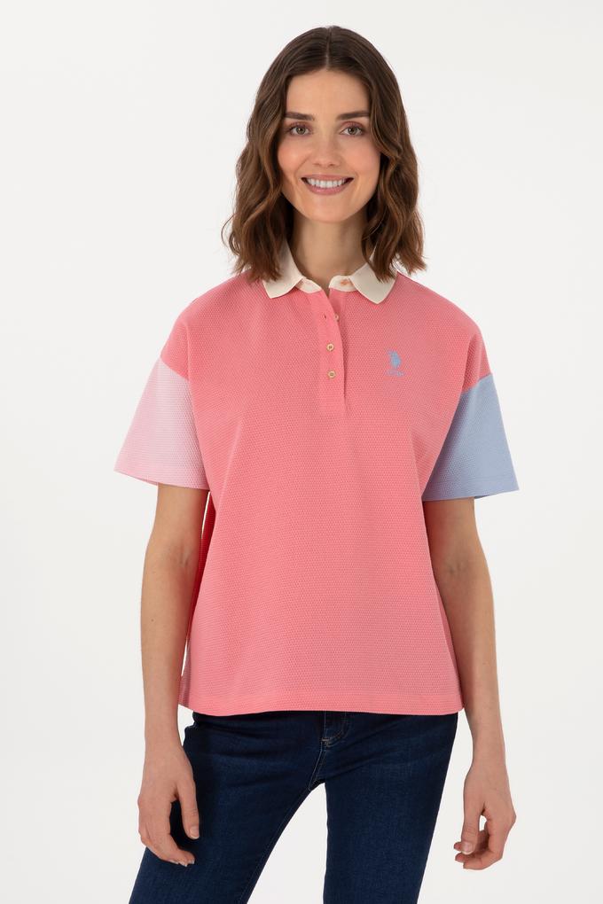 Kadın Pembe Polo Yaka Tişört