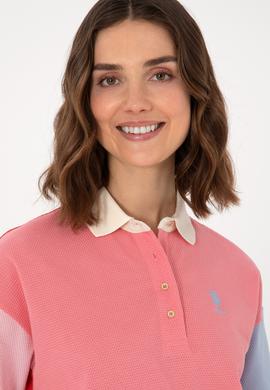 Kadın Pembe Polo Yaka Tişört - 50300799001