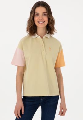 Kadın Açık Haki Polo Yaka Tişört - 50300799009