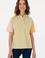 Kadın Açık Haki Polo Yaka Tişört