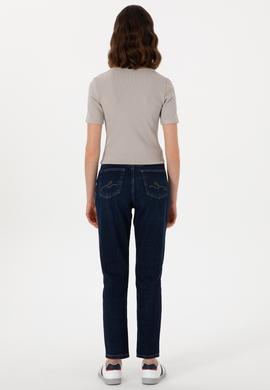 Kadın Mavi Mom High Waist Fit Jean Pantolon - 50308353002