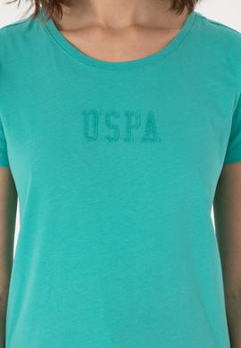 Kadın Mint Bisiklet Yaka Tişört - 50297454022