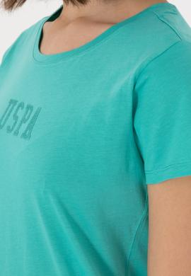 Kadın Mint Bisiklet Yaka Tişört - 50297454022