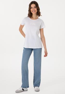Kadın Beyaz Tişört - 50297454046