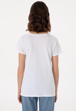 Kadın Beyaz Tişört - 50297454046