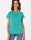 Kadın Mint Bisiklet Yaka Tişört
