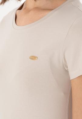 Kadın Taş Bisiklet Yaka Tişört - 50297915043