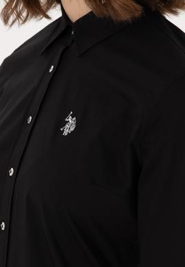 Kadın Siyah Uzun Kollu Basic Gömlek - 50298112023